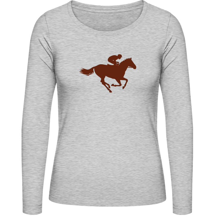 carreras de caballos Camisa de manga larga para mujer contain pic