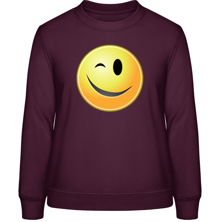 Wink Smiley Women Sweatshirt contain pic