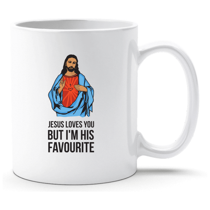 Jesus Loves You But I'm His Favourite Taza contain pic