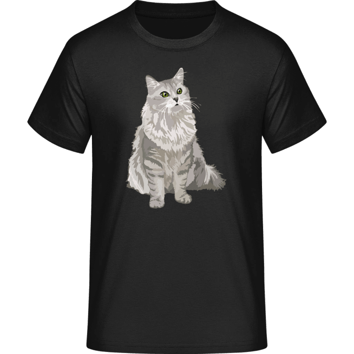Silver Tabby Fluffy Cat  T-Shirt contain pic