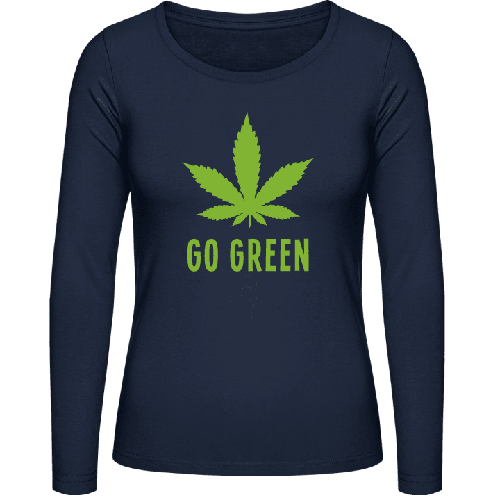 Go Green Marijuana Frauen Langarmshirt contain pic
