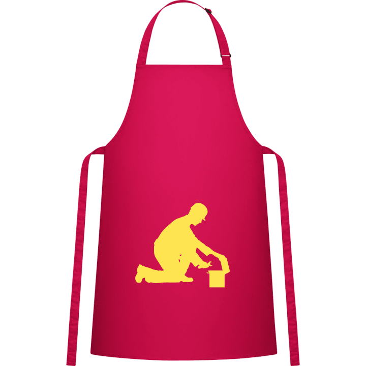Mechanic And Tool Box Silhouette Kitchen Apron contain pic
