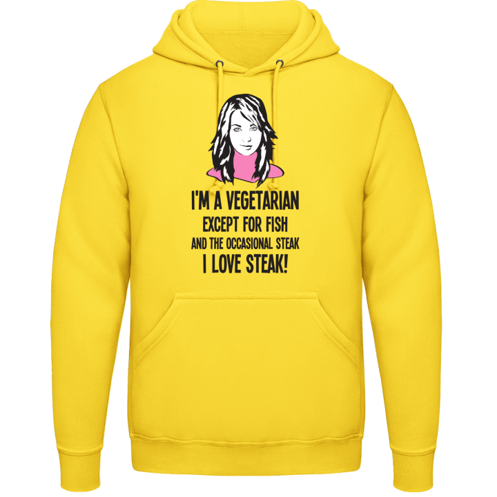 Vegetarian Except For Fish And Steak Hoodie 0 image