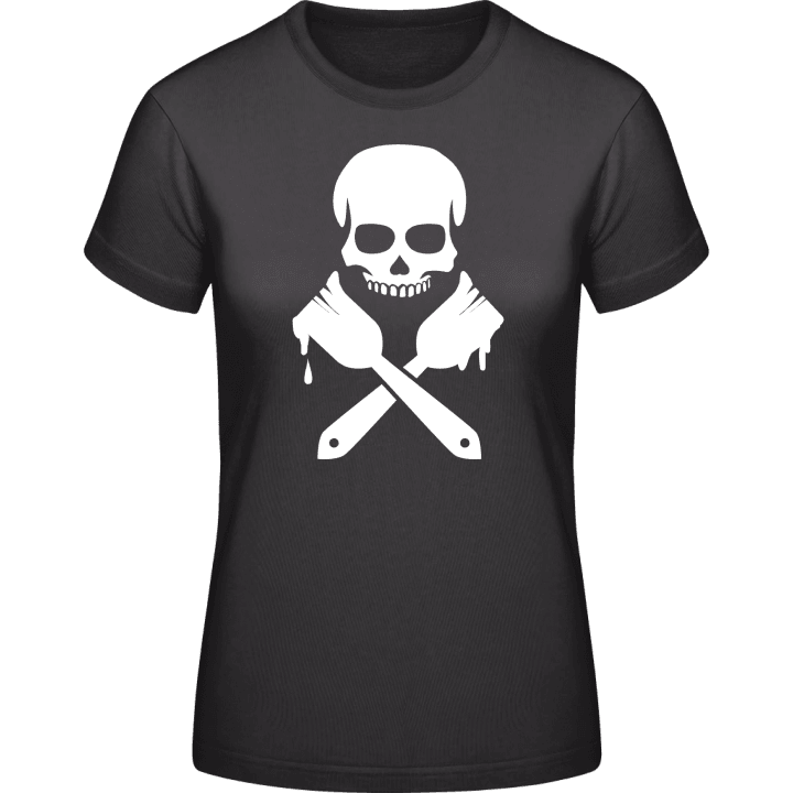 Painter Skull Vrouwen T-shirt contain pic
