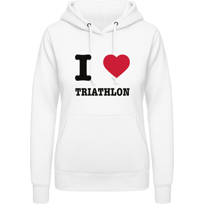 I Love Triathlon Sudadera con capucha para mujer contain pic