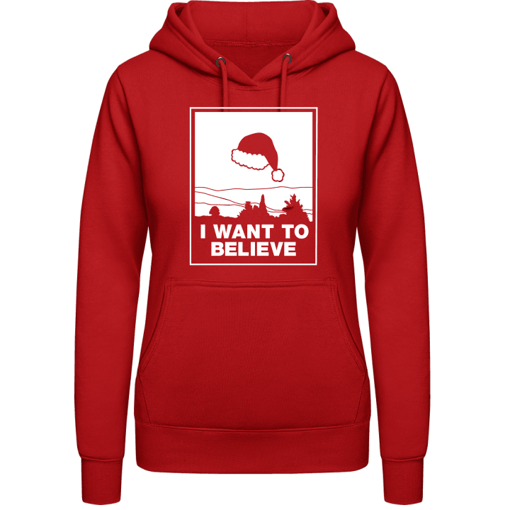 I Want To Believe In Santa Vrouwen Hoodie contain pic