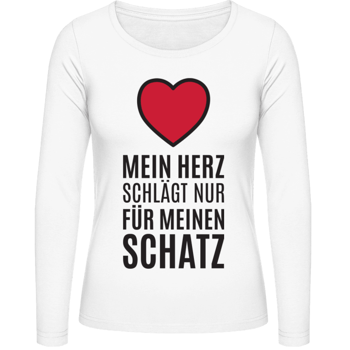 Mein Herz T-shirt à manches longues pour femmes contain pic