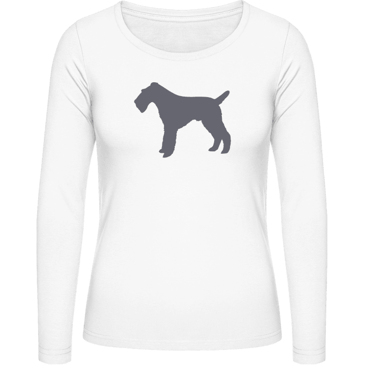 Fox Terrier Silhouette Langermet skjorte for kvinner 0 image