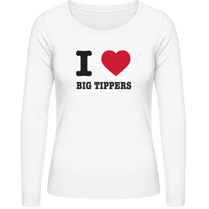 I Love Big Tippers Kvinnor långärmad skjorta contain pic