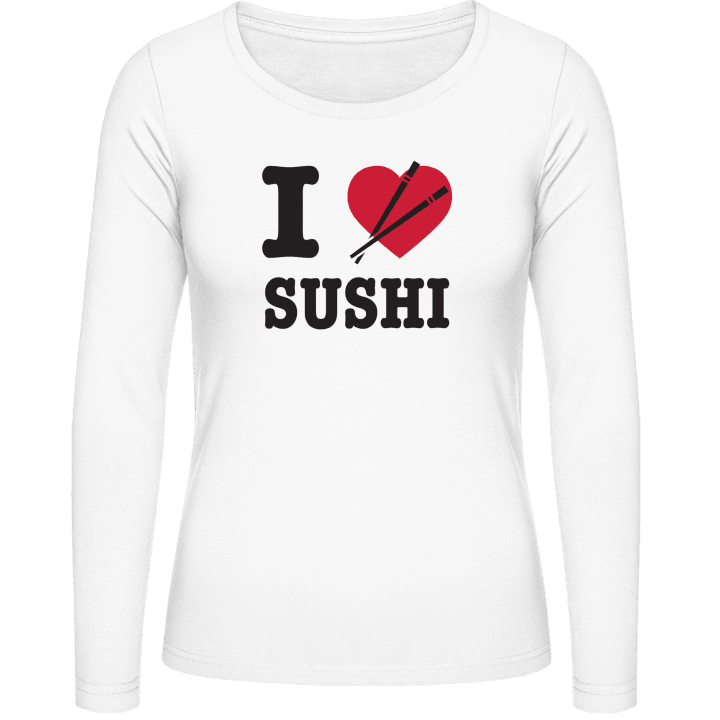 I Love Sushi Langermet skjorte for kvinner contain pic