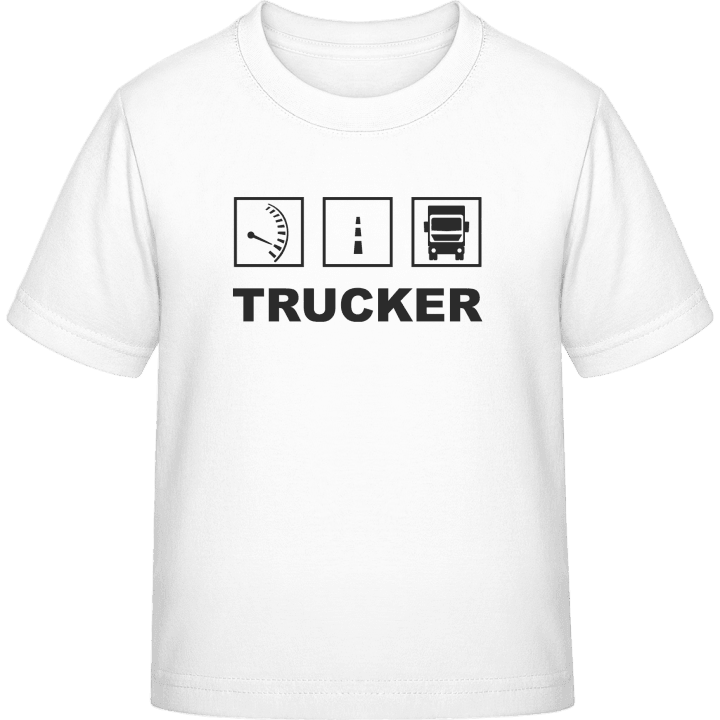 Trucker Icons T-skjorte for barn contain pic