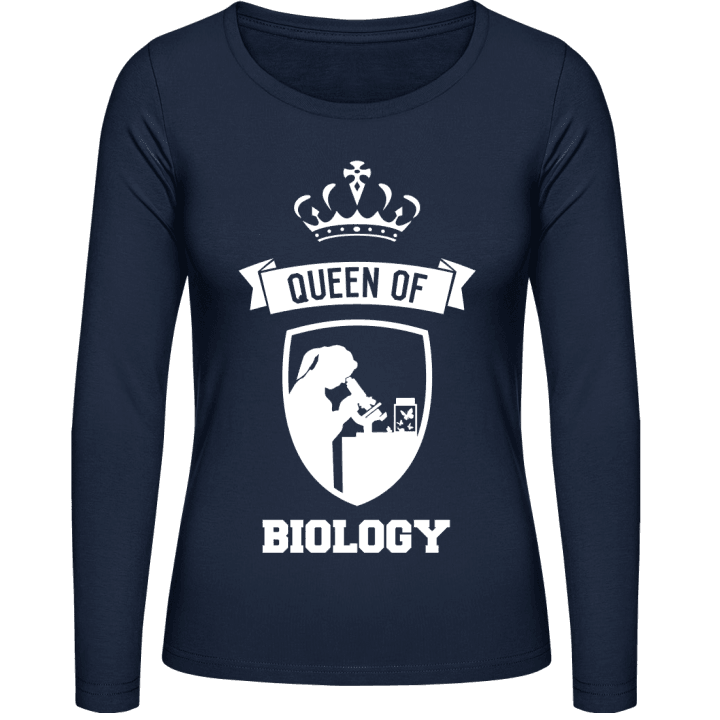 Queen Of Biology Langermet skjorte for kvinner contain pic