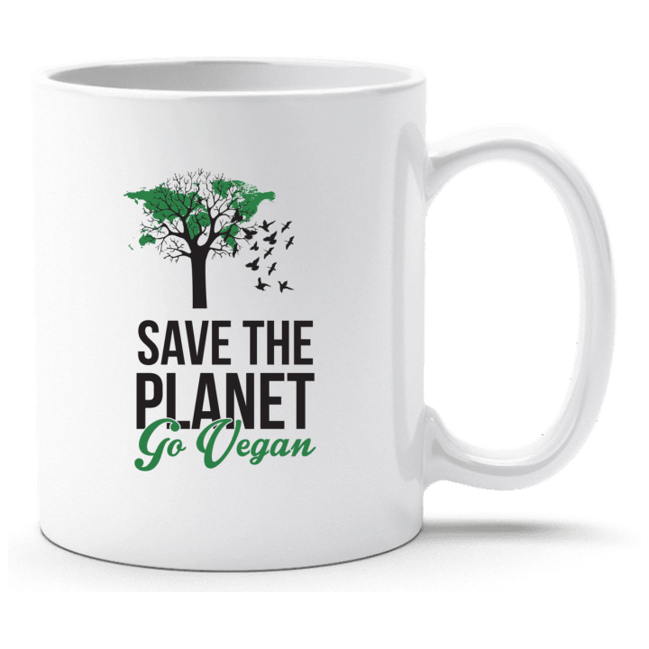 Save The Planet Go Vegan Taza contain pic