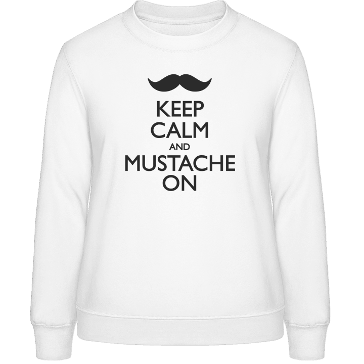 Keep calm and Mustache on Sudadera de mujer contain pic