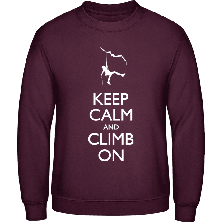 Keep Calm and Climb on Sweatshirt contain pic