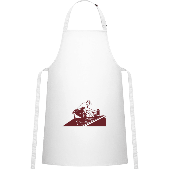 Roofer Silhouette Kitchen Apron contain pic