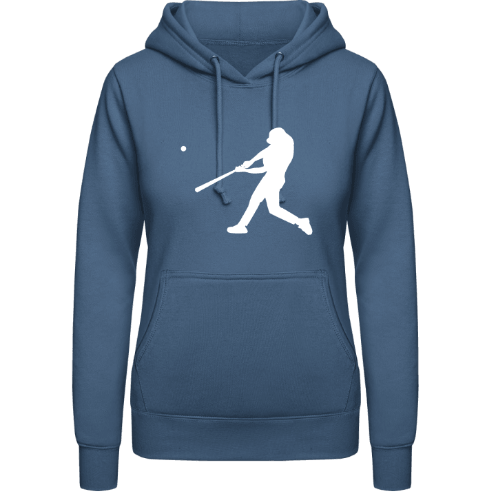 Baseball Player Silhouette Felpa con cappuccio da donna contain pic
