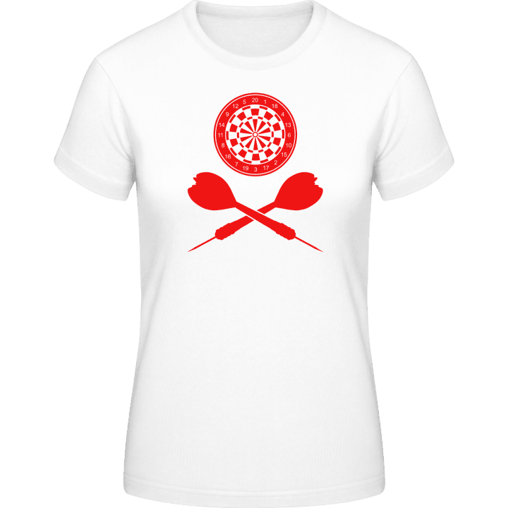 Crossed Darts with Target Vrouwen T-shirt contain pic