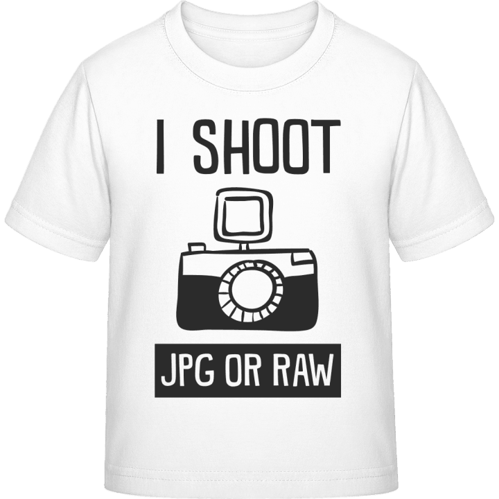I Shoot JPG Or RAW Kinder T-Shirt contain pic
