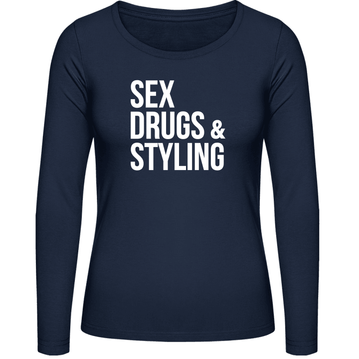 Sex Drugs & Styling Camisa de manga larga para mujer contain pic