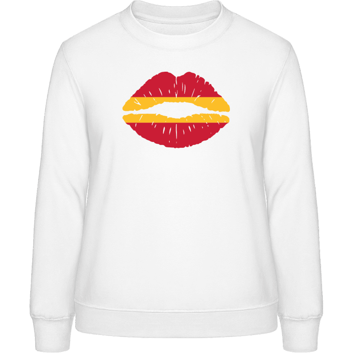 Spanish Kiss Flag Sweatshirt för kvinnor contain pic
