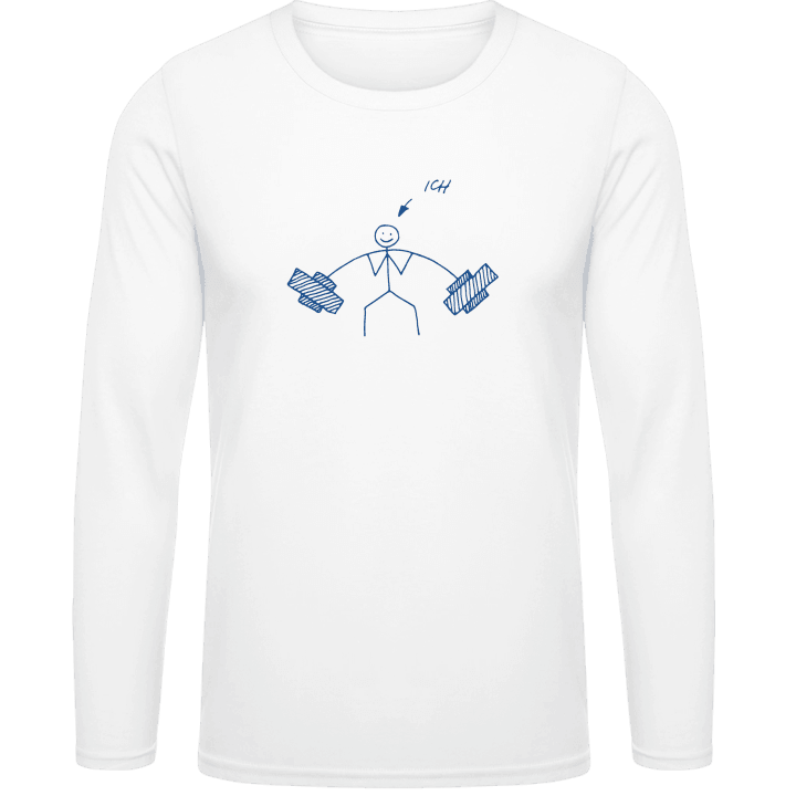 Bodybuilder Strichmännchen Shirt met lange mouwen contain pic