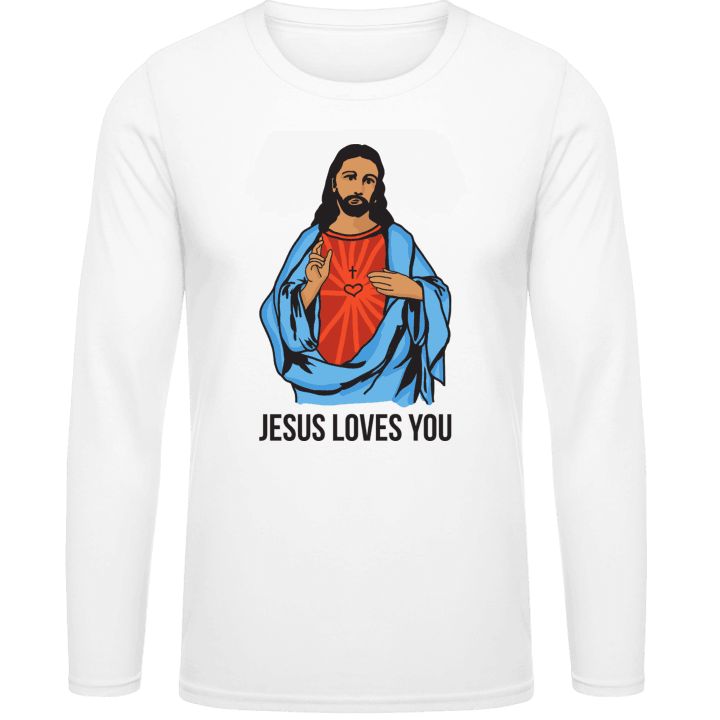 Jesus Loves You Camicia a maniche lunghe contain pic