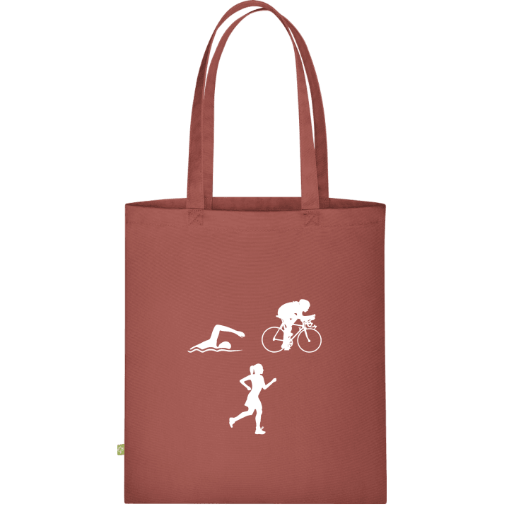 Triathlete Silhouette Female Väska av tyg contain pic