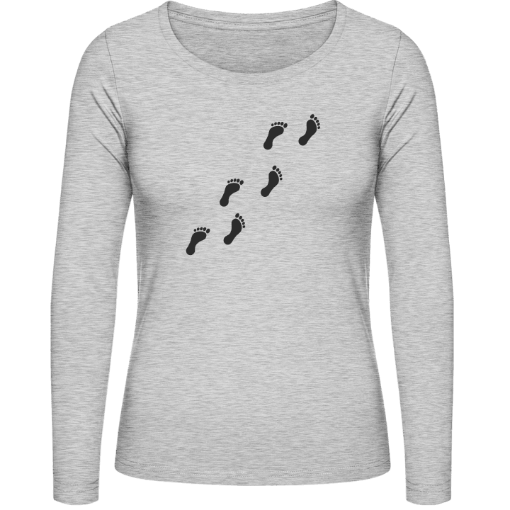 Foot Tracks Vrouwen Lange Mouw Shirt contain pic
