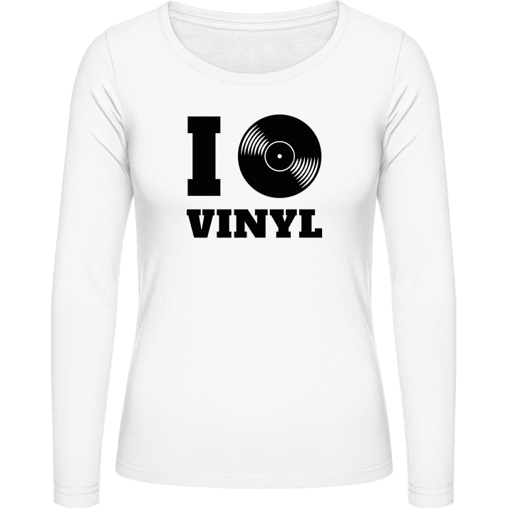I Love Vinyl Frauen Langarmshirt contain pic
