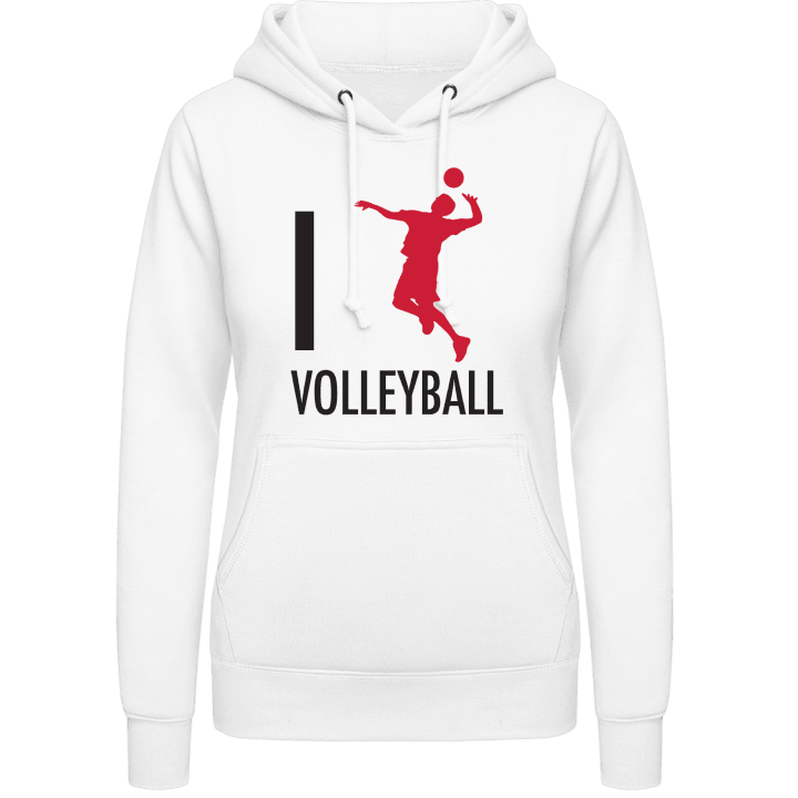 I Love Volleyball Felpa con cappuccio da donna contain pic