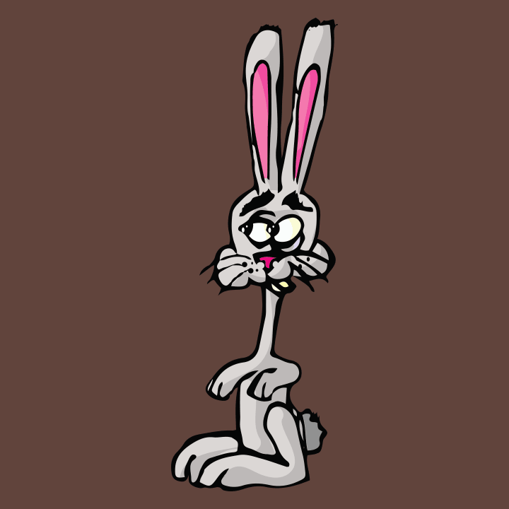 Grey Bunny Illustration Väska av tyg 0 image