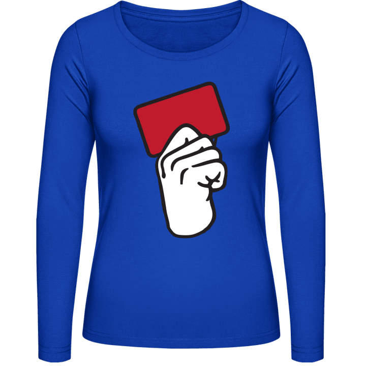 Red Card Vrouwen Lange Mouw Shirt contain pic