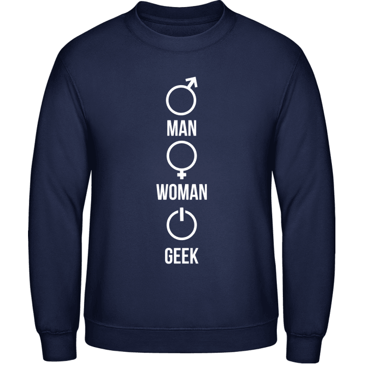 Man Woman Geek Sweatshirt contain pic