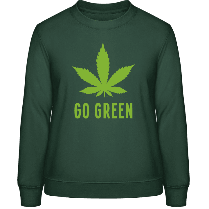 Go Green Marijuana Frauen Sweatshirt contain pic