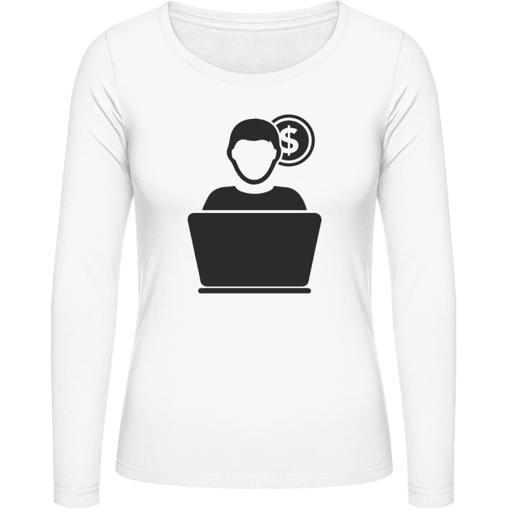 Accountant Silhouette Vrouwen Lange Mouw Shirt contain pic