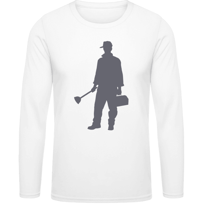 Plumber Silhouette Long Sleeve Shirt contain pic