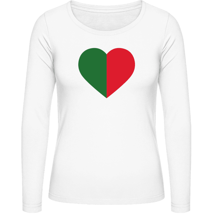 Portugal Heart Langermet skjorte for kvinner contain pic