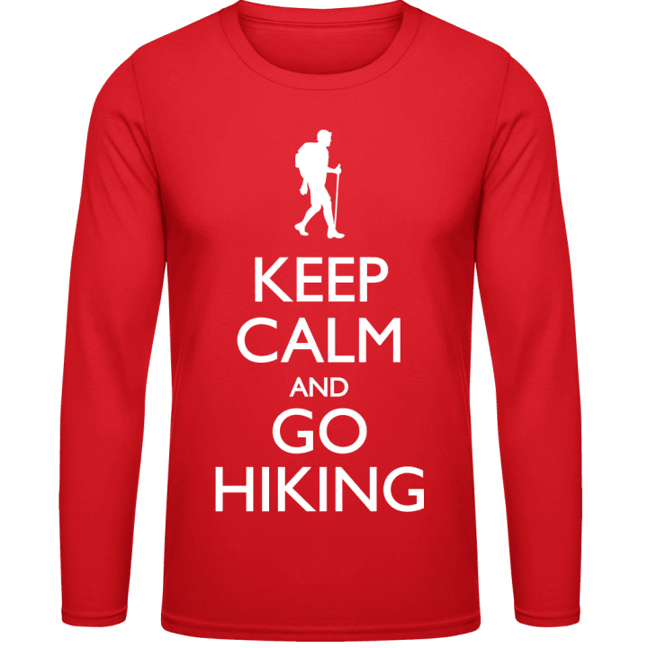 Keep Calm and go Hiking Shirt met lange mouwen contain pic