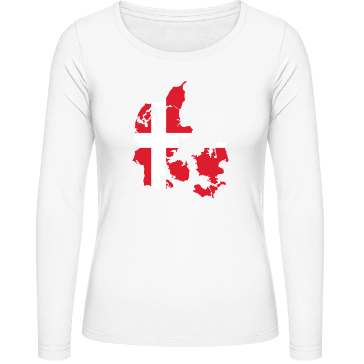 Denemarken Kaart Vrouwen Lange Mouw Shirt contain pic