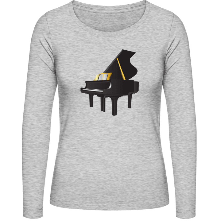 Piano Illustration T-shirt à manches longues pour femmes contain pic