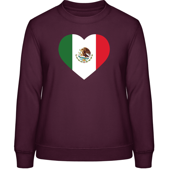 Mexico Heart Flag Sweatshirt för kvinnor contain pic