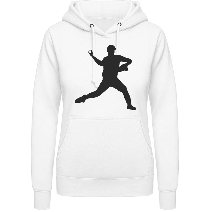 Baseball Player Silouette Vrouwen Hoodie contain pic