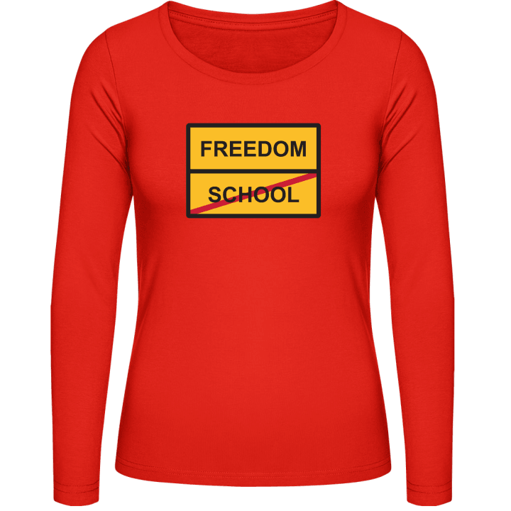Freedom vs School Kvinnor långärmad skjorta contain pic