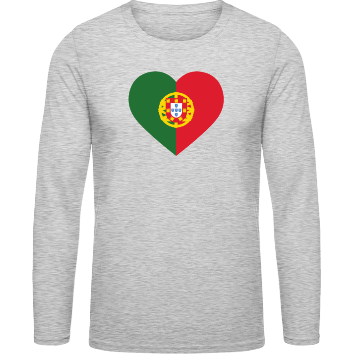Portugal Heart Flag Crest Shirt met lange mouwen contain pic