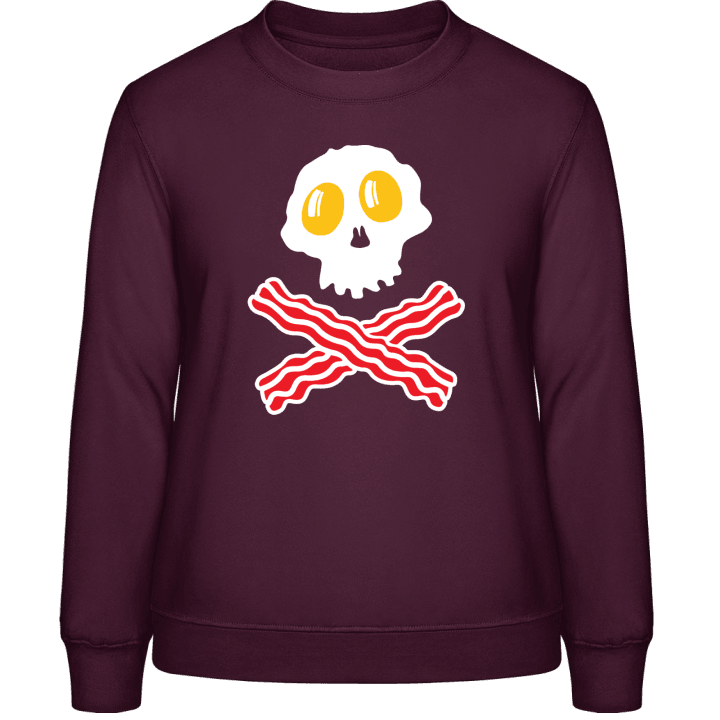 Fried Egg Skull Sweatshirt för kvinnor contain pic