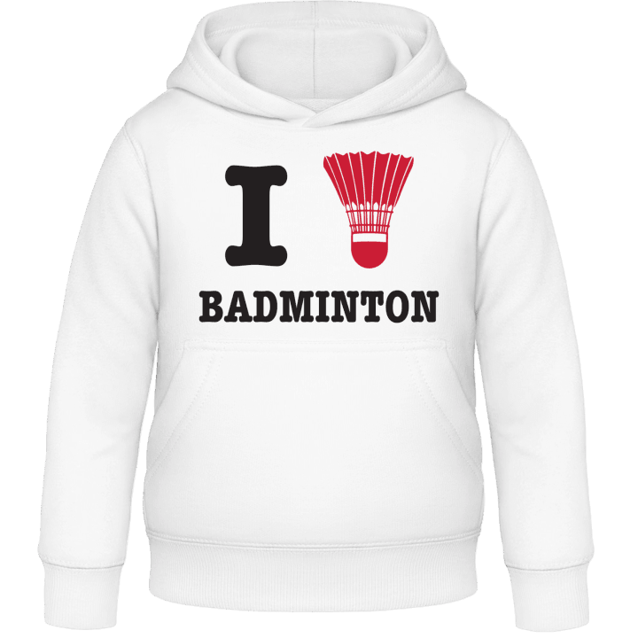 I Love Badminton Kids Hoodie contain pic