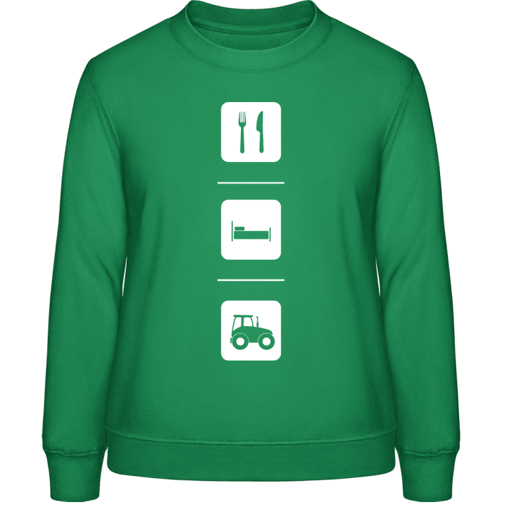 Eat Sleep Farming Frauen Sweatshirt contain pic