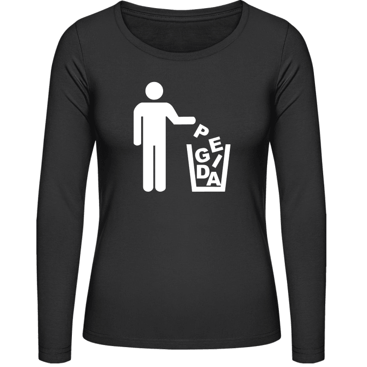 Anti Pegida Langermet skjorte for kvinner contain pic