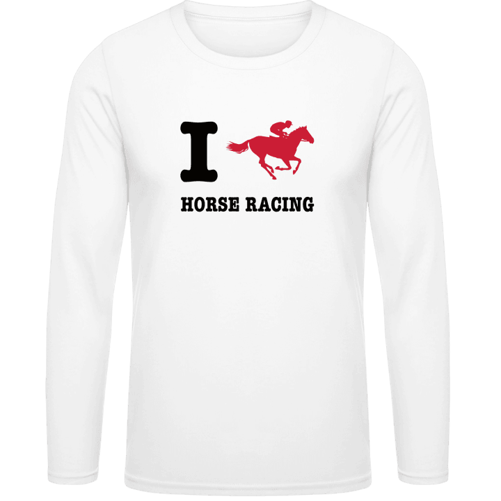 I Love Horse Racing T-shirt à manches longues contain pic